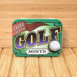 Vintage 2001 Boston America Corp GOLF MINTS Candy Tin Box Container Bubble Gum